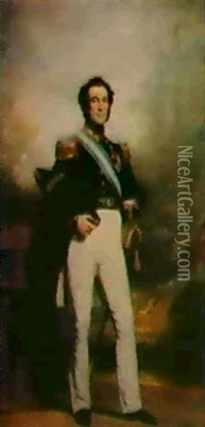 Portriat Of Rear-admiral Lord John Hay (1793-1851) Oil Painting - John Watson Gordon