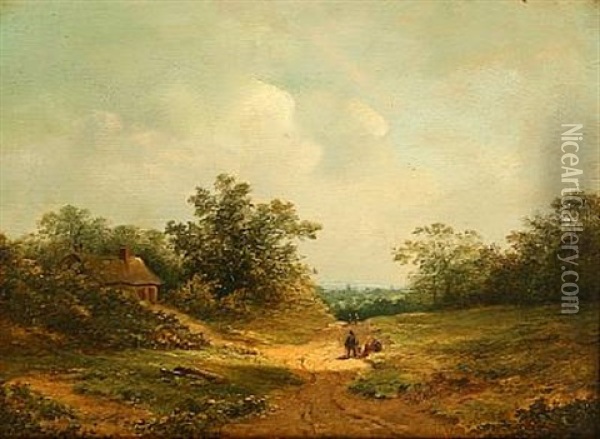 Summer Day At A Country House Oil Painting - Johannes Mauritz Jansen