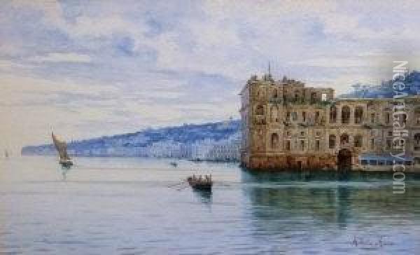 Maiori Oil Painting - Angelo Della Mura