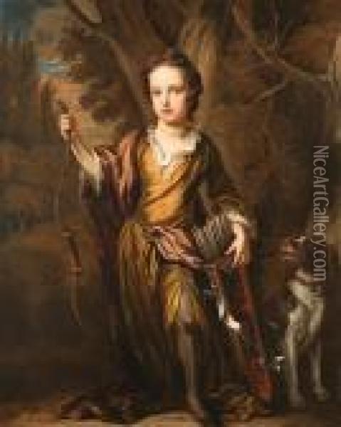 Portrait Of A Young Boy Oil Painting - Sir John Baptist de Medina