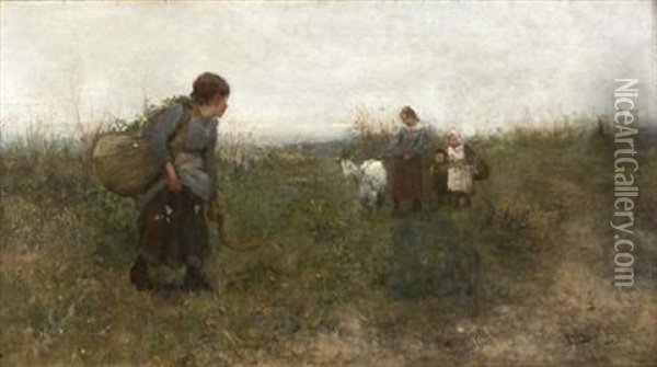 Home From The Fields Oil Painting - Robert McGregor