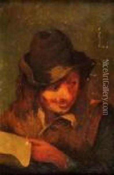 Le Jeune Homme A La Lettre Oil Painting - Adriaen Brouwer