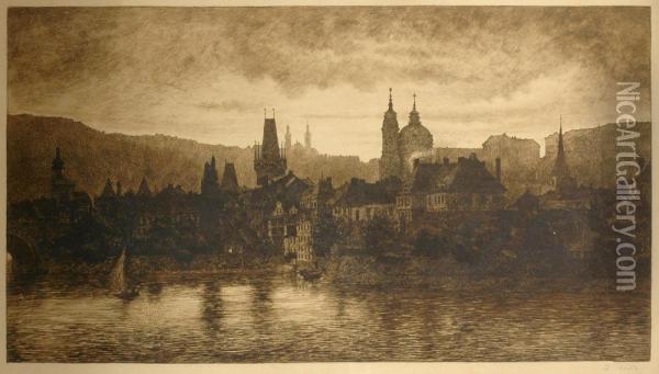 Prague Oil Painting - Josef Barta