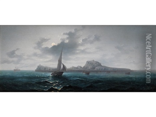 Die Insel Capri Oil Painting - Girolamo Gianni
