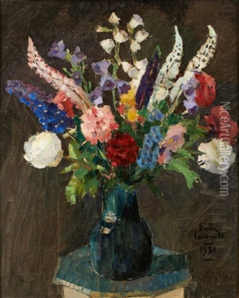 Vase Printanier Oil Painting - Emile Lecomte