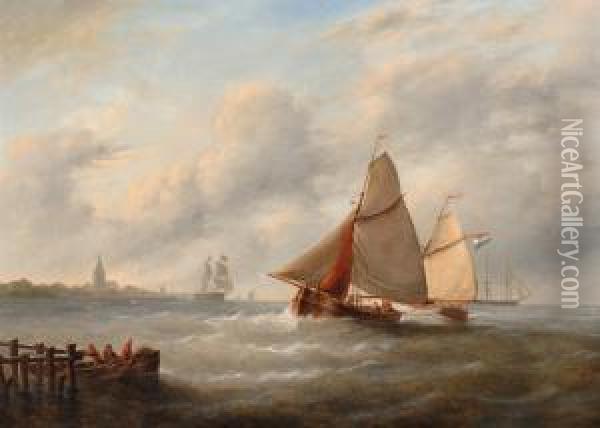 Seascape Oil Painting - Christiaan Cornelis Kannemans