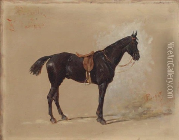 Rebelle, Portrait Equestre Oil Painting - Oliver Pichat