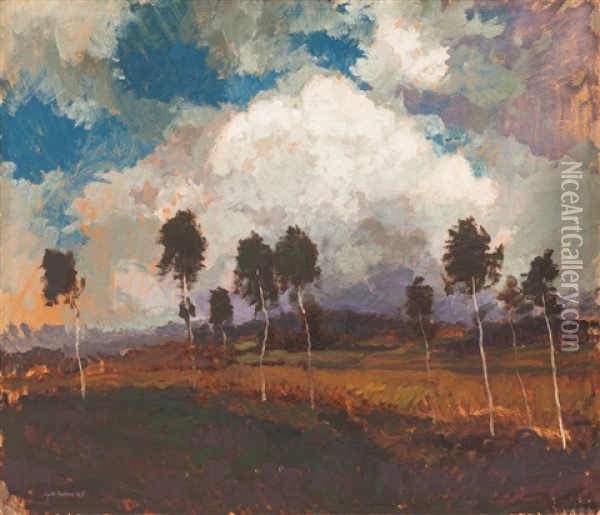 Leto Pred Bouri Oil Painting - Gustav Macoun