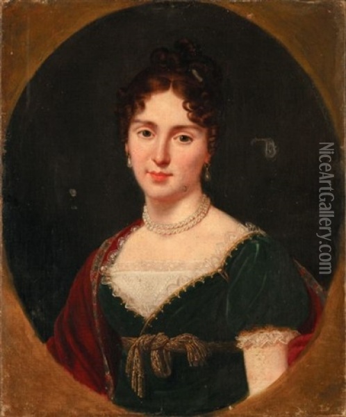 Portret Katarzyny Z Laczynskich Walewskiej Oil Painting - Robert Jacques Francois Faust Lefevre