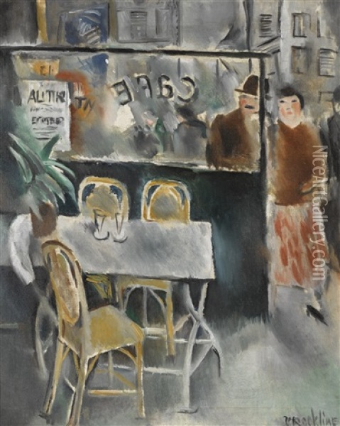 La Terrasse De Cafe Oil Painting - Vera Rockline