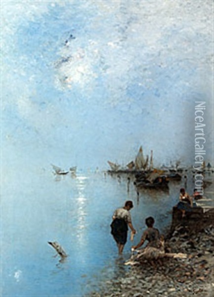 Fran Hamnen I Venedig Oil Painting - Wilhelm von Gegerfelt