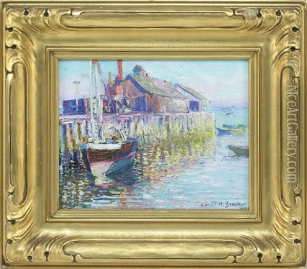 From My Studio Window -- Provincetown Oil Painting - Gerrit Albertus Beneker