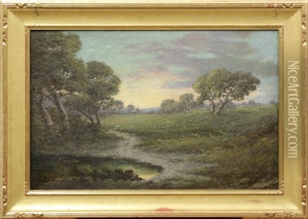 Vernal Pool Oil Painting - Alphonso Herman Broad