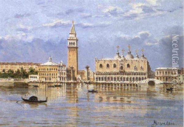 Ii Molo Venezia Oil Painting - Antonietta Brandeis