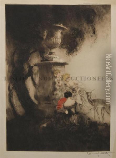 The Four Dears Oil Painting - Louis Icart
