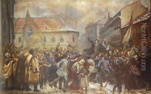 Rise up, Hungarian 1898-1937 Oil Painting - Janos Thorma