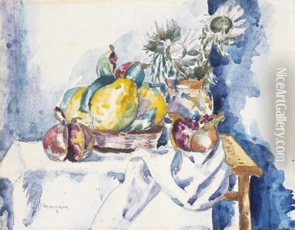 Nature Morte Aux Chardons Oil Painting - Henri Charles Manguin