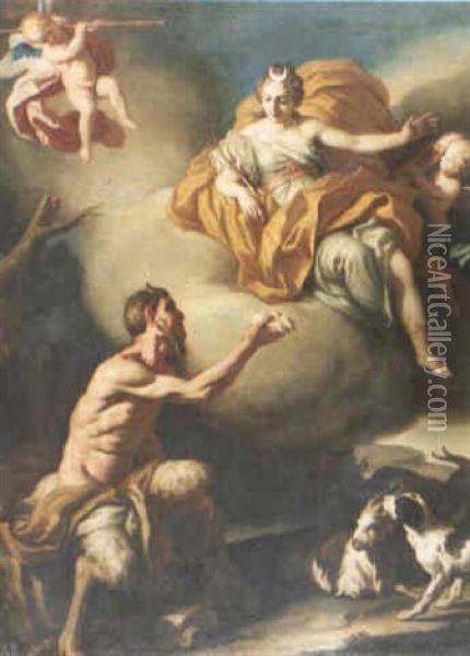 Diana And Pan Oil Painting - Pietro Bardellino