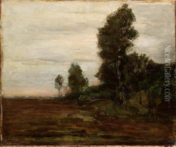 A Landscape Near Uden Oil Painting - Piet Mondrian