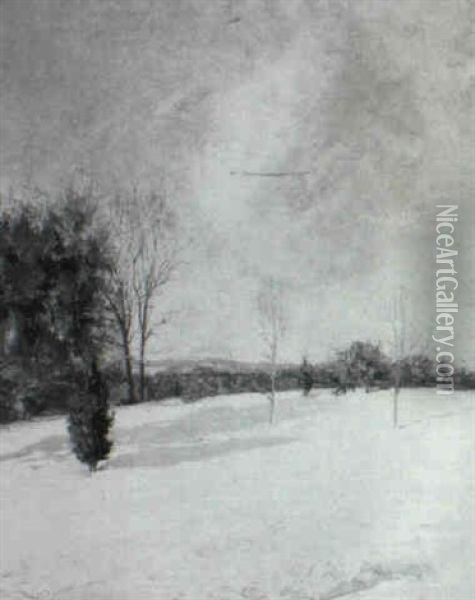 Winter Landscape Oil Painting - Charles Foster