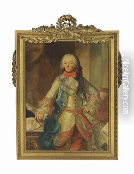 Portrait Of Johann Maximilian Iv, Comte Preysing-hohenaschau, Wearing The Collar Of The Order Of Saint George Oil Painting - George de Marees