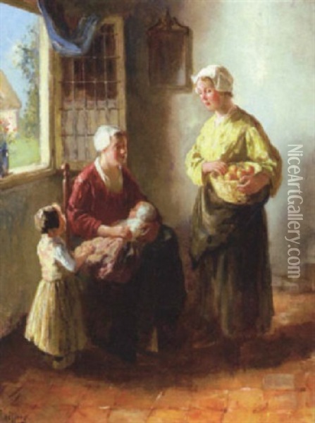 The Happy Family Oil Painting - Bernard de Hoog