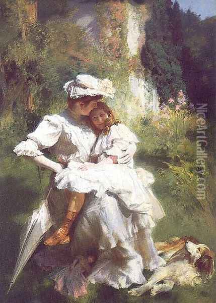 Tendresse Maternelle Oil Painting - Emile Friant