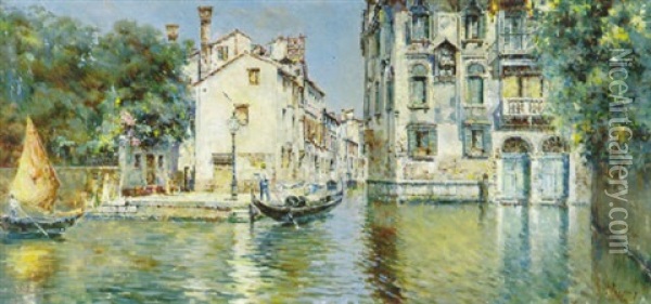 Vista De Venecia Oil Painting - Antonio Maria de Reyna Manescau