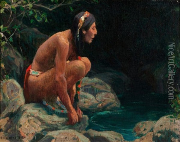 The Spirit Of The Pool Oil Painting - Eanger Irving Couse