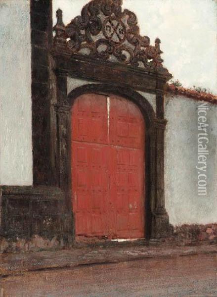 The Door Of The Convent Garden Oil Painting - Hermann Dudley Murphy