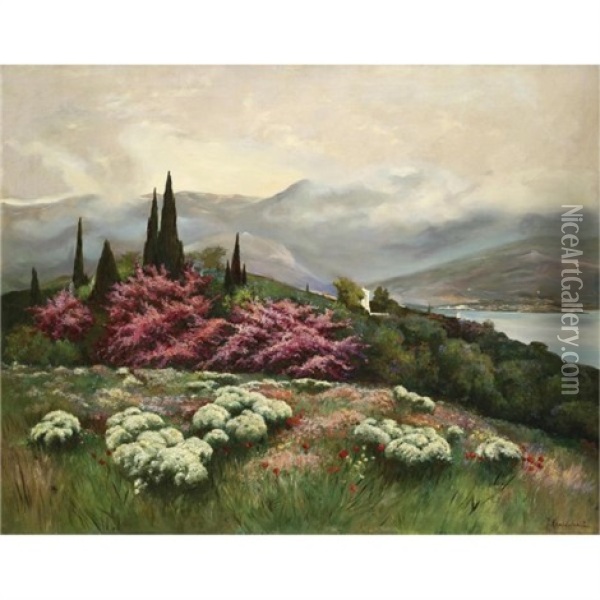 View Of Yalta Oil Painting - Iosif Evstafevich Krachkovsky