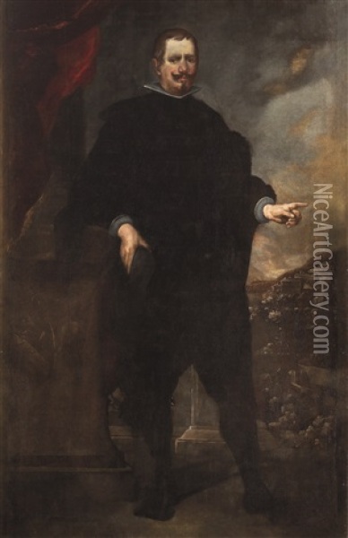 Ritratto Di Gentiluomo Della Famiglia Raggi Oil Painting - Anton Maria Vassallo