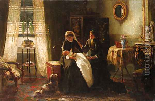 Maternal advice Oil Painting - Thomas Benjamin Kennington