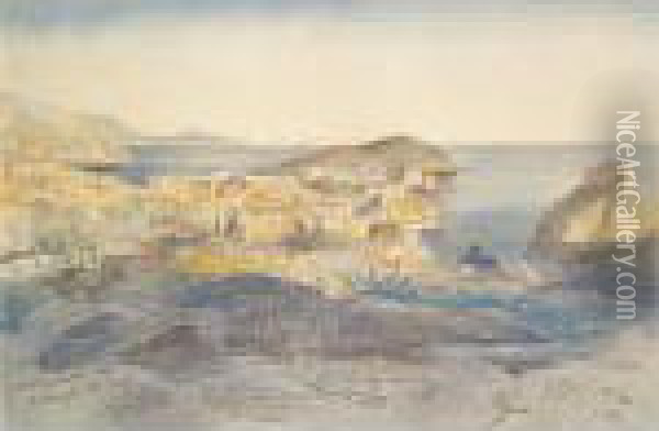 View Of Ragusa, Sicily Oil Painting - Edward Lear