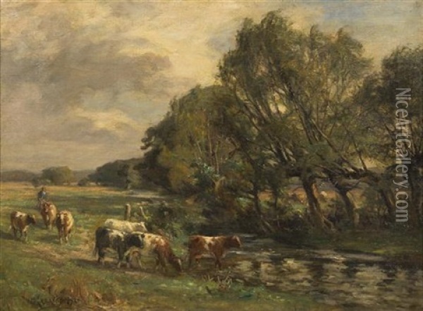 Country Scene Oil Painting - William Greaves