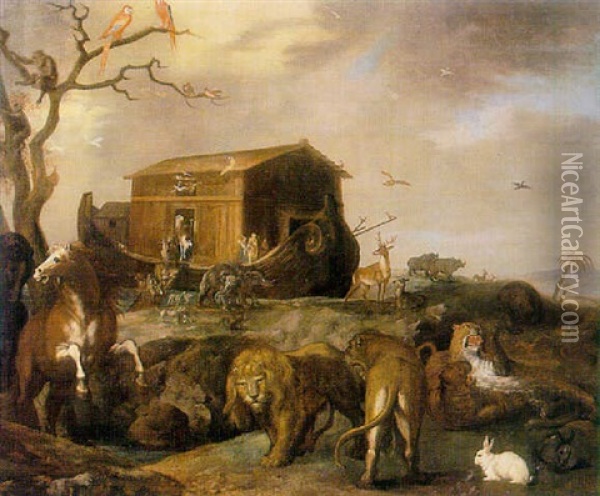 The Ark Of Noah Oil Painting - Frederik Bouttats the Elder