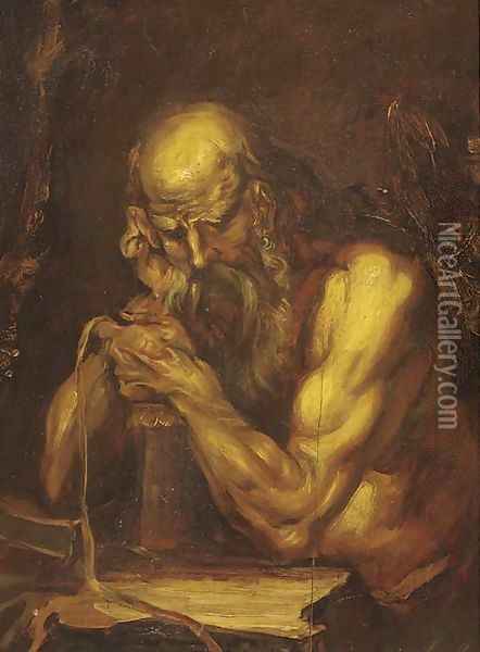 Saint Jerome Oil Painting - Alessandro Magnasco