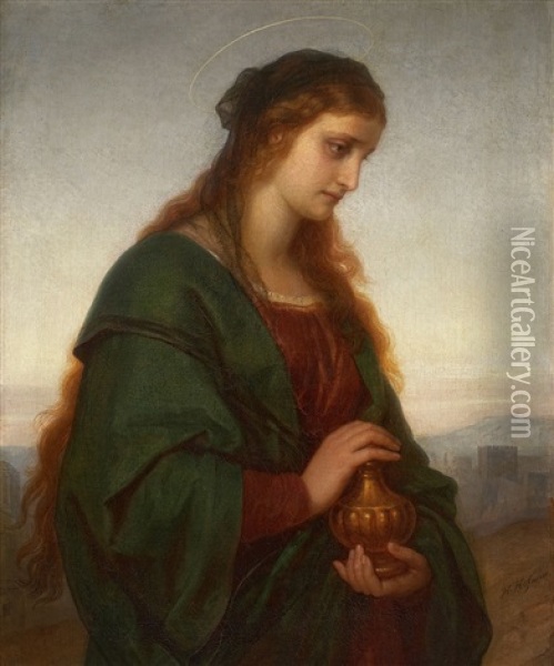 Heilige Maria Magdalena Oil Painting - Heinrich Hofmann