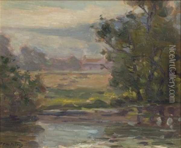 Sunrise At Summer, Norwalk, Connecticut Oil Painting - Frank Townsend Hutchens