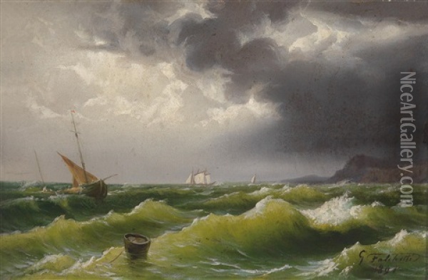 Auf Sturmischer See Oil Painting - Giuseppe Falchetti