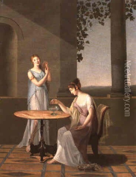 La Consultation De L'oracle Oil Painting - Pierre-Etienne Lesueur