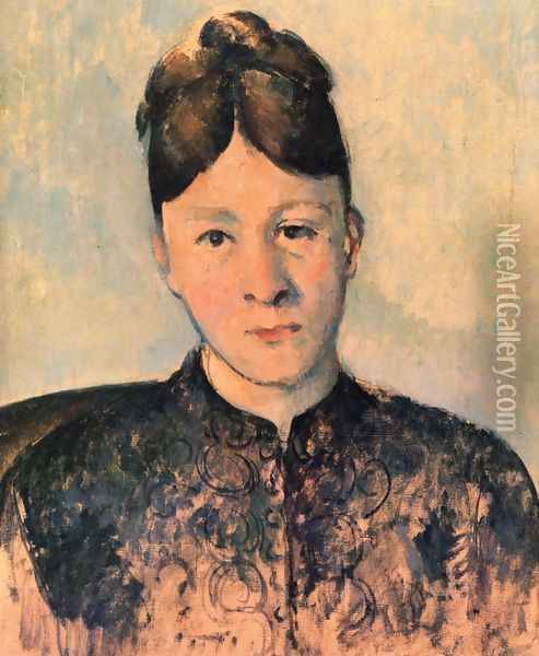Portrait of Mme Cézanne Oil Painting - Paul Cezanne