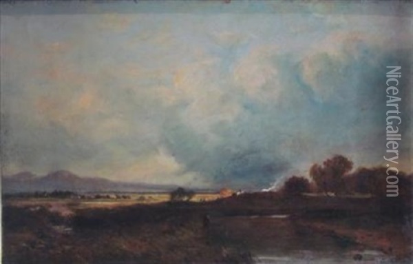 A Gathering Storm Oil Painting - Horatio McCulloch