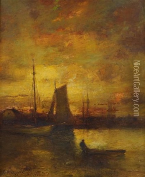 Eventide Oil Painting - Charles P. Appel