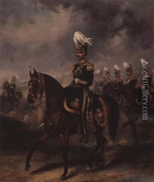 3rd (kings Own) Light Dragoons Oil Painting - Henry Martens