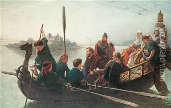 The Lay Of King Canute Oil Painting - Henry Nelson O'Neil