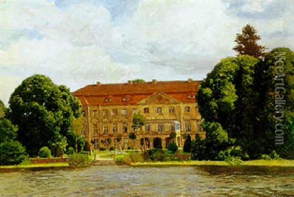 Sommerresidenz Am See Oil Painting - Friedrich Kallmorgen