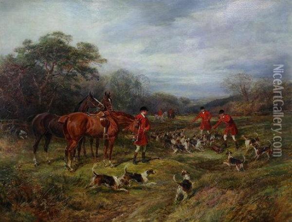 Hunting Scene Oil Painting - Heywood Hardy