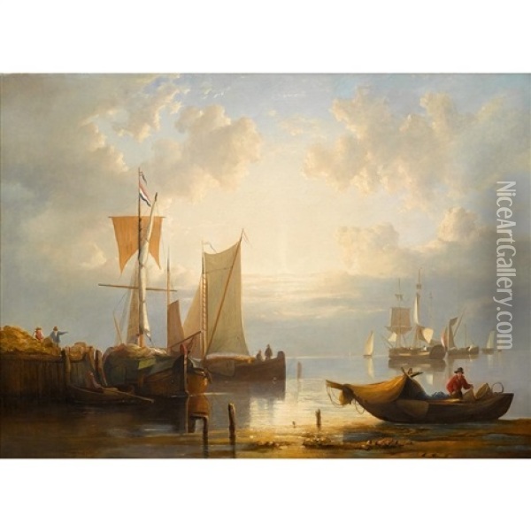 On The French Coast Oil Painting - Edmund Thornton Crawford