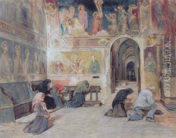 The Church Of St. Francis, Assisi Oil Painting - Elizabeth Nourse